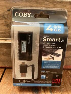 Coby Mp301-4g 2 Go Smart 4gb Usb Mp3 Player With Lcd Screen - Brand New Sealed