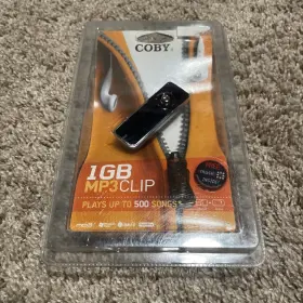 Mp550-1g Coby Mp3 Player 1gb Clip Black Brand New Factory Sealed