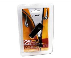 Coby Mp550-2g Micro Clip Mp3 Music Player With 2gb Storage Black
