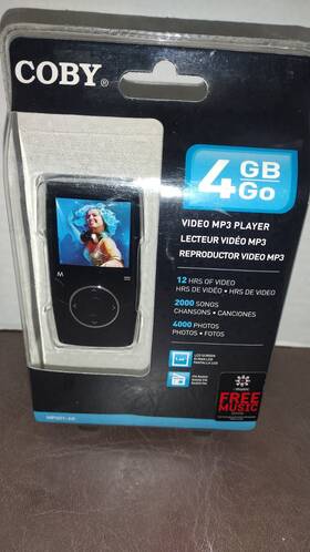 Coby Mp707-4gblk Mp705 Black 4 Gb Digital Media Player Video Mp3 Fm Radio Brand New