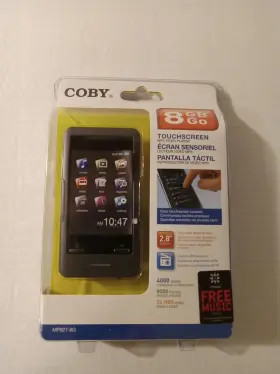 Mp827-8g Coby 8gb Go Touchscreen Mp3 Video Player 2.8 Screen