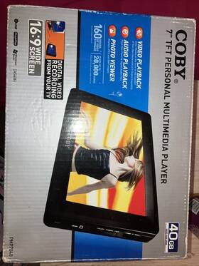 Coby Pmp7040 Mp3 Player Multimedia 7 Inch Screen Model Complete In Box