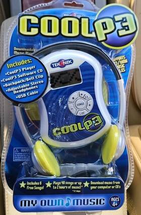 Cool P3 650770810813 Tek Nek Digital Music Player Mp3 Wma 2005 Rare New Sealed