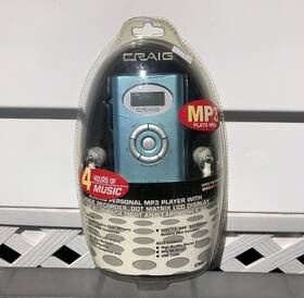 Craig Cmp1244 256mb Personal Mp3 Player Model Teal Color New Old Stock