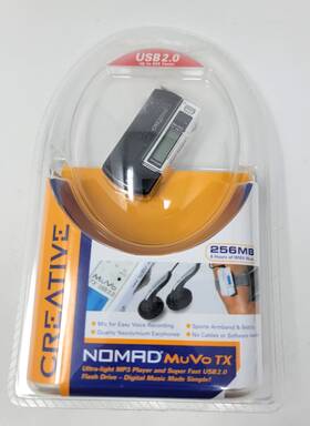 Creative 054651070011 New Nomad Muvo Tx 256mb Usb 2.0 Digital Media Mp3 Player Sealed