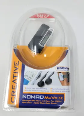 Creative 054651070011 New Nomad Muvo Tx 256mb Usb 2.0 Digital Media Mp3 Player Sealed