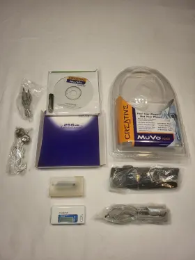 N200 Creative 054651081994 Muvo 256mb Mp3 Player Recorder Fm Radio Bundle With Case New Open