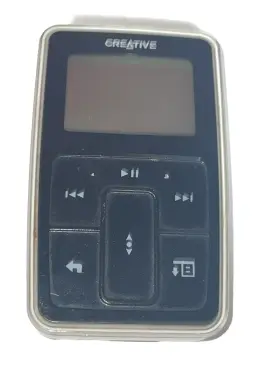 Creative 054651094307 Zen Micro 4gb Mp3 Player Black And White For Parts Or Repair
