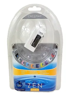 Creative 054651109070 Zen Nano 512mb Mp3/wma Player / Voice Recorder White 18 Hr Playback