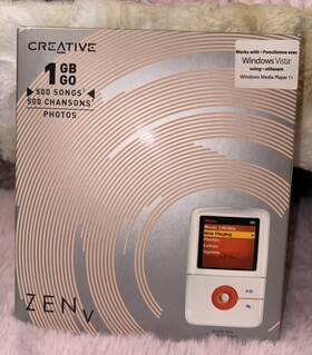 Creative 054651135413 Zen V 1gb White And Orange Color-new Sealed In Box /2006 Manufactured