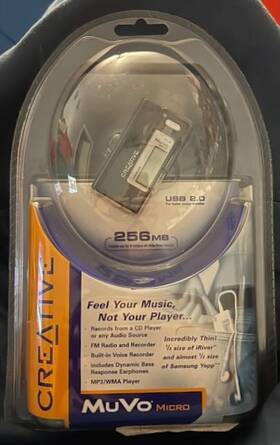 Creative 620893600424 Muvo Micro N200 256mb Portable Mp3/wma Player/voice Recorder New Black