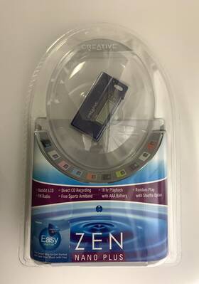 Creative 70pf163300002 Zen Nano Plus 18hr Fm Radio/cd Recorder 1gb Mp3 Wma Player New Sealed