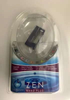 70pf163300002 Creative Zen Nano Plus 18hr Fm Radio/cd Recorder 1gb Mp3 Wma Player New Sealed