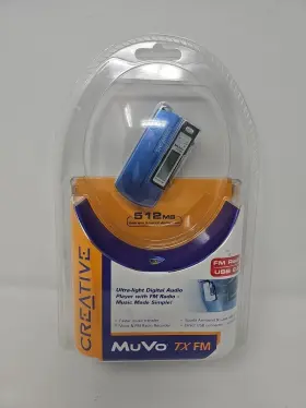 73pd051100018 Creative Muvo Tx Fm 128 Mb Micro Mp3 Player Blue Sealed New