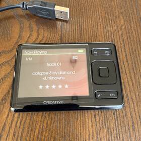 Creative Dvp-fl001 Zen Digital Media Mp3 Player 2gb Black With 16gb Sd. Tested