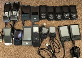 Sa2ara08k Creative Phillips Sony Agptek Ruizu Coby Lot Of 17 Used Mp3 Players Great For Resellers Auction
