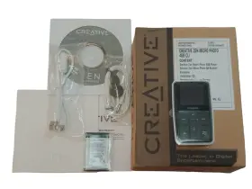 Creative Pr-wh/bk-8 Zen Microphoto 4gb Mp3 Player Jpeg Viewer Fm Radio Media Device Box