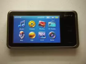 X-fi2 Creative Zen 16gb Digital Media Mp3 Player Black. Works Great Good Cond