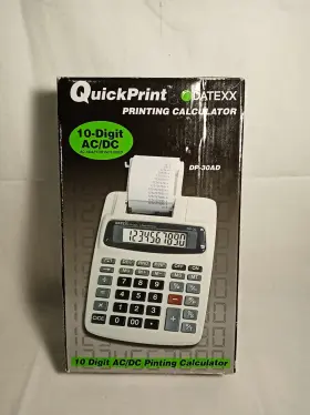 Dp-30ad Datexx Quickprint 10-digit Ac/dc Printing Calculator Pre-owned 10 Inch