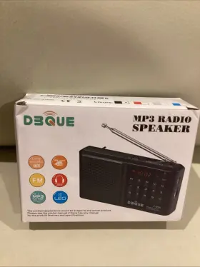 Y-096 Dbque Handheld Rechargeable Digital Fm Radio Mp3 Player Usb Tf Card Led Speaker Black