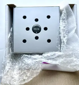 Rp70171pr Delta Rp70171 Single Function Shower Head 1.75 Gpm 6 Inch Wide Lumicoat Chrome