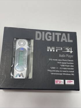 Digital Mw3847 2gb Mp3 Audio Player Silver Plug And Play 2g New