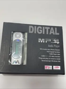 Mw3847 Digital 2gb Mp3 Audio Player Silver Plug And Play 2g New
