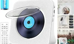 Kc-806 Dingmi Portable Cd Player With Bluetooth 4000mah Recheageable Kpop Music White