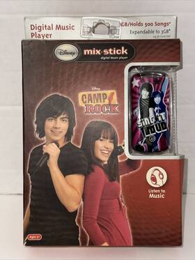 Disney 851244004008 Mix Stick 1gb Expandable To 3gb Mp3 Player Camp Rock Demi Lovato Jonas