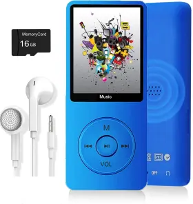 Dyzeryk 639558242015 Mp3 Player Music With 16gb Micro Sd Card Build-in Speaker/photo/video Mp4
