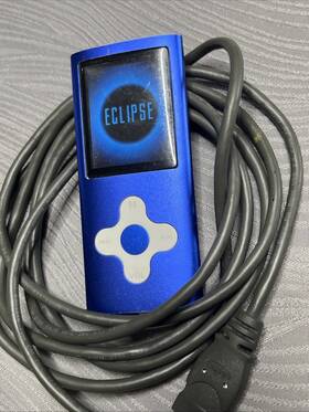 Eclipse 1808l Used Portable Media Player 8gb With Usb Cord Blue
