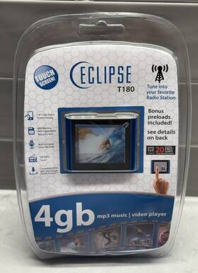 Eclipse 878376001804 T180 Blue 4 Gb Digital Media Player New Sealed