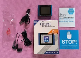 Eclipse 878376003143 Y2k Fit Clip Plus 8gb Mp3/video Player/pedometer/radio/sd Card Slot Ob