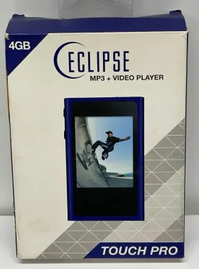 Eclipse 878376003181 Touch Pro Mp3 Video Media Player Radio 4gb Cobalt Screen New