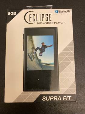 Eclipse 878376003204 Portable Media Player 8gb Micro Sd Mp3 Camera Camcorder Supra Fit Bk