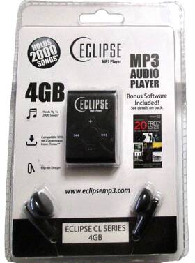 Eclipse Cl4blk New/sealed Black Mp3 Player 4gb