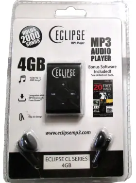 Cl4blk Eclipse New/sealed Black Mp3 Player 4gb