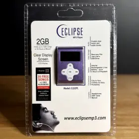 Cld2pl Eclipse New 2 Gb Mp3 Audio Music Player Lcd Display Purple Sealed