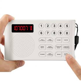 Ecoglyxia Bp-w01 Kjv Audio Bible Player For Seniors Large -touch Buttons 26h Playtime Easy