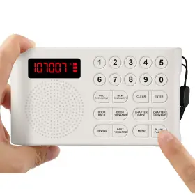 Bp-w01 Ecoglyxia Kjv Audio Bible Player For Seniors Large -touch Buttons 26h Playtime Easy