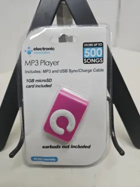 Electronic Necessities 805106505912 1gb Mini Clip Mp3 Player Pink