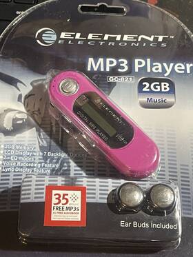 Element Gc-821 Brand New Electronics Pink Mp3 Player Gc-820 2gb