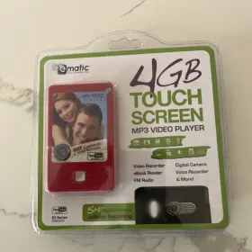 Em804vid Ematic 875690008533 4gb Touch Screen Mp3 Video Player E8 Series Red New And Sealed