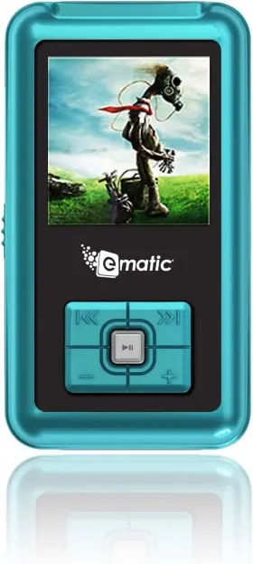 Em102vidbl Ematic 2gb Mp3 Video Player With Fm Tuner 1.5 Inch Color Screen Teal