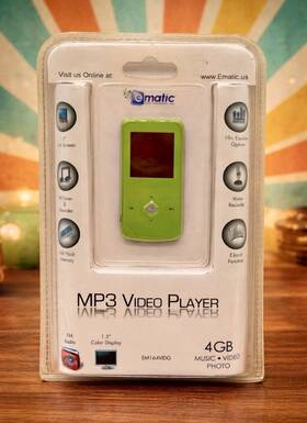Ematic Em164vidg Mp3 Player 4gb Memory Voice Recorder 1.5 Color Screen - Lime Green New