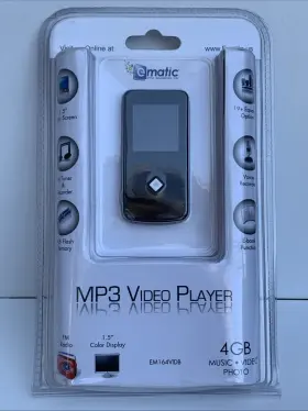 Em164vids Ematic Mp3 Player 4 Gb Memory Voice Recorder 1.5 Color Screen