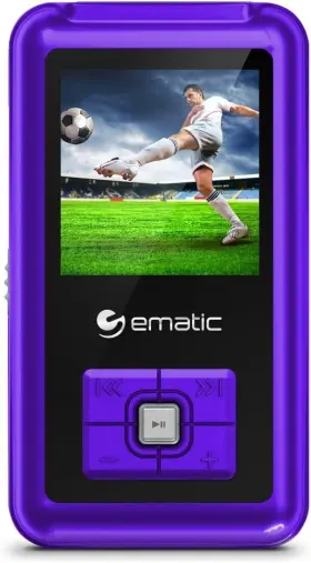 Em208vidpr Ematic 8gb Mp3 Video Player Fm Radio 1.5 Inch Screen Purple New