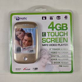 Ematic Em624vidg Mp3 Video Player And Recordee 5mp Camera 4gb Fm Tuner Ereader New Sealed