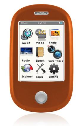 Ematic Em638vidrg Mp3 Video Player With Touchscreen And 5mp Camera Orange