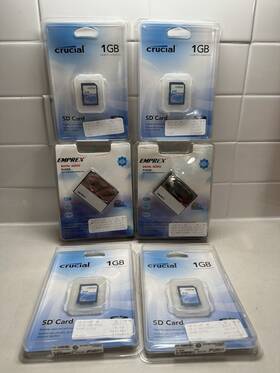 Emprex Mp1003 Vintage Nos Mp3 Players Crucial 1gb Sd Cards Lot Sealed